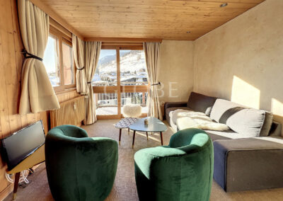 living room apartment for rent in megeve