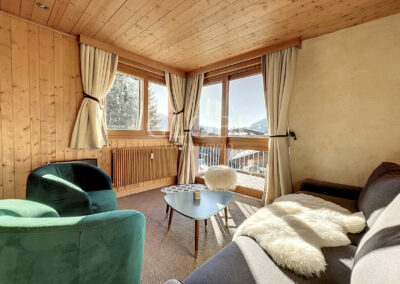 salon appartement en location à megeve